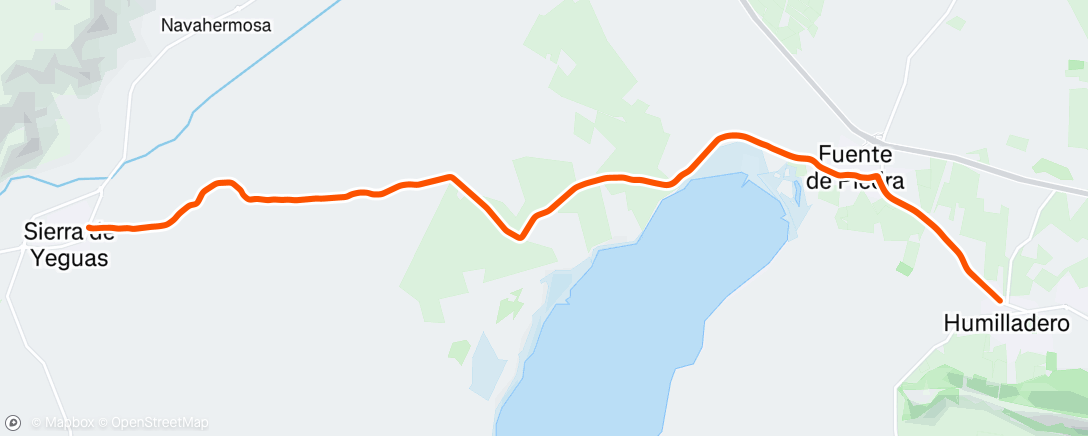 Map of the activity, Evening Ride