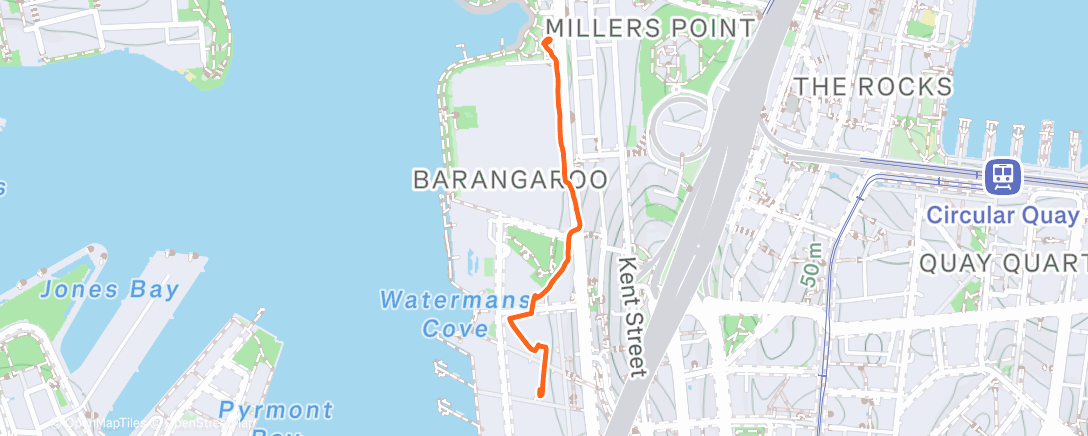 Map of the activity, Morning Walk