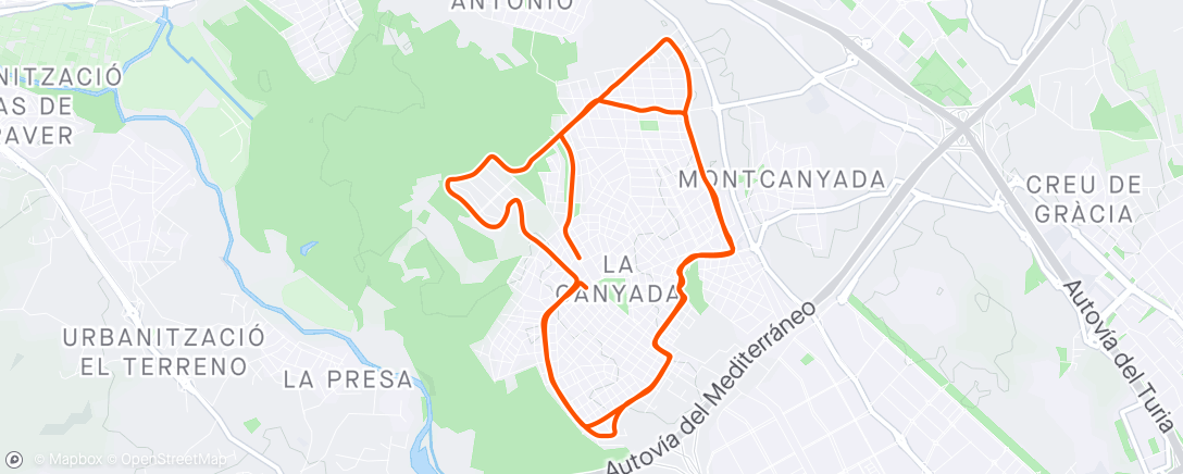 Mapa de la actividad, Morning Run