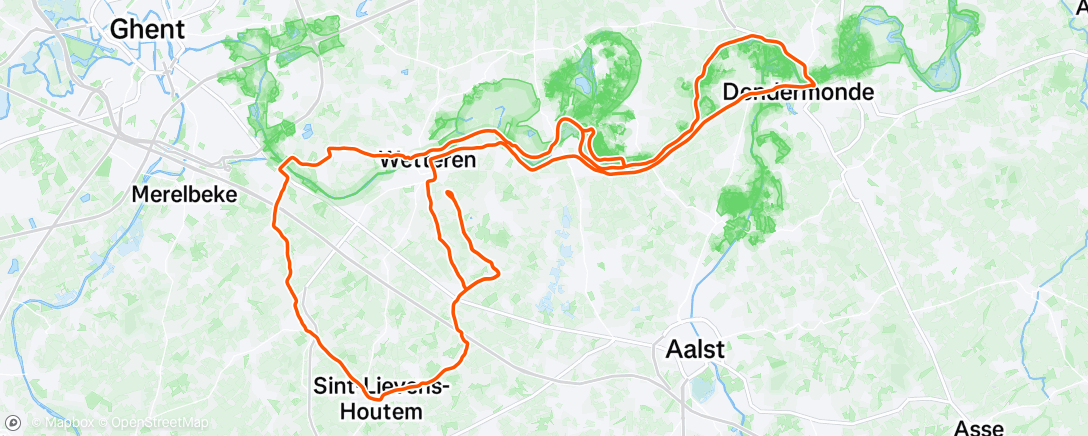 Map of the activity, Afternoon Ride