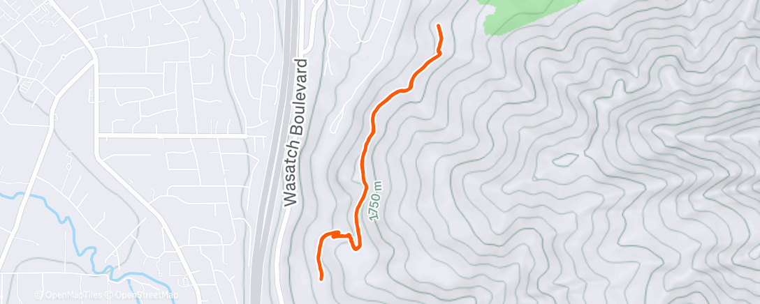 Map of the activity, Wind almost blew me down!