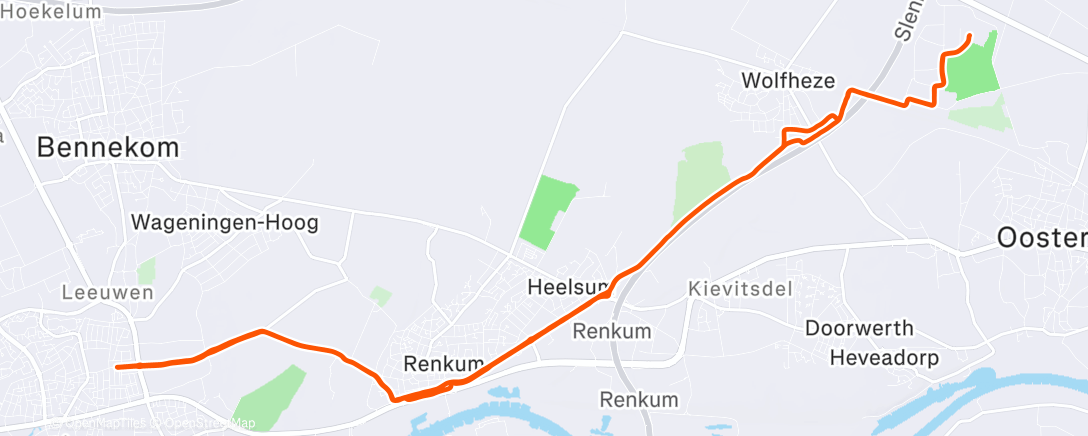 Map of the activity, Lunch Ride