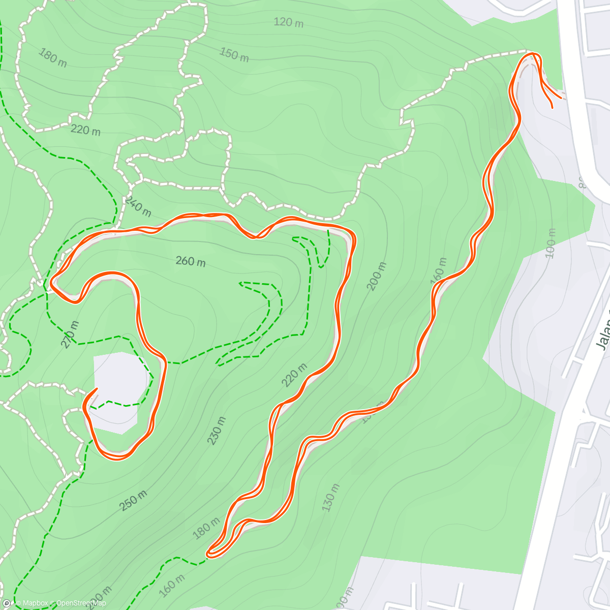 Map of the activity, Afternoon Run