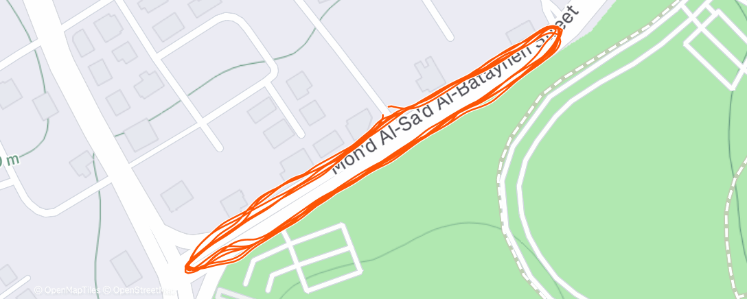 Map of the activity, Evening Run