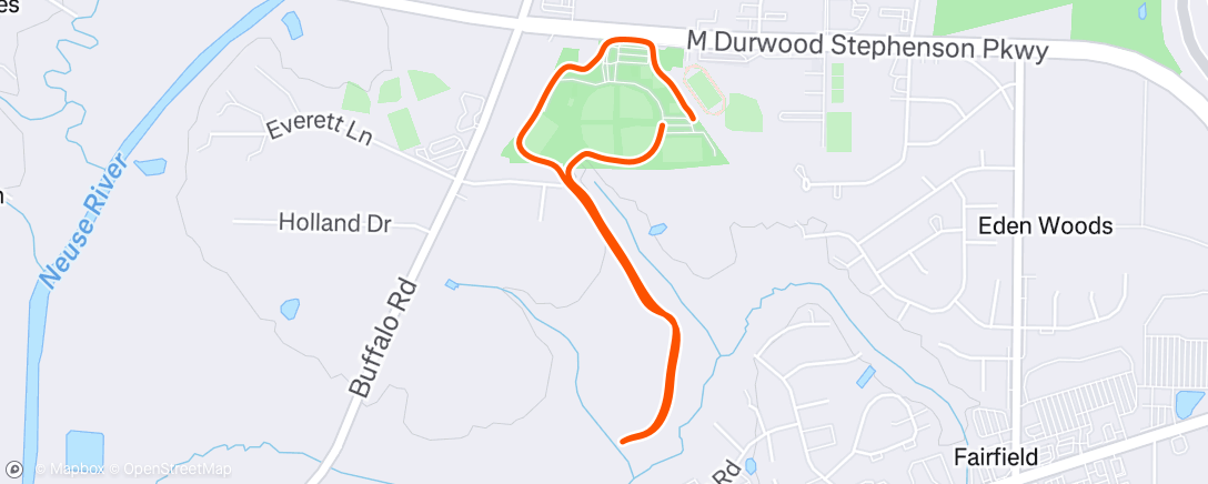 Map of the activity, Morning Run