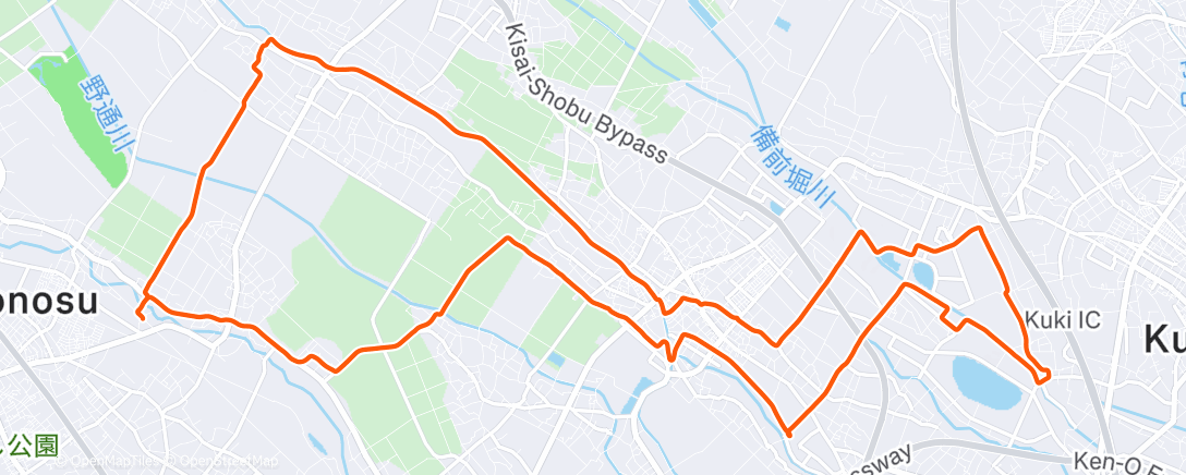 Map of the activity, ランチタイム ライド