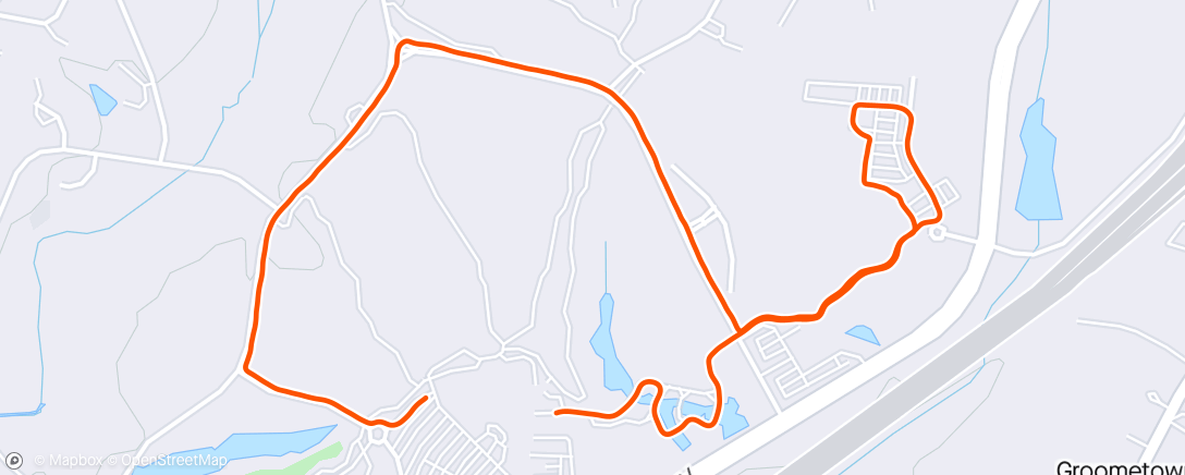 Map of the activity, Quick run with the girls