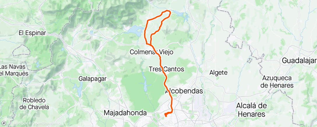 Map of the activity, Encina, Soto, Guadalix, Cerro