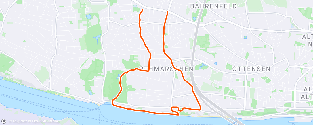 Map of the activity, Afterdinner run without the dark part