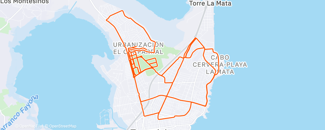 Map of the activity, Torrevieja City 🚴🌙