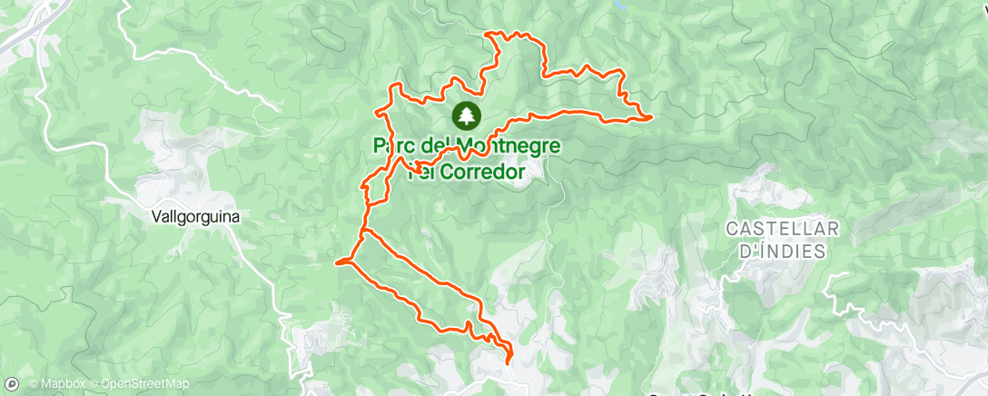 Mapa de la actividad, Carrera de montaña matutina