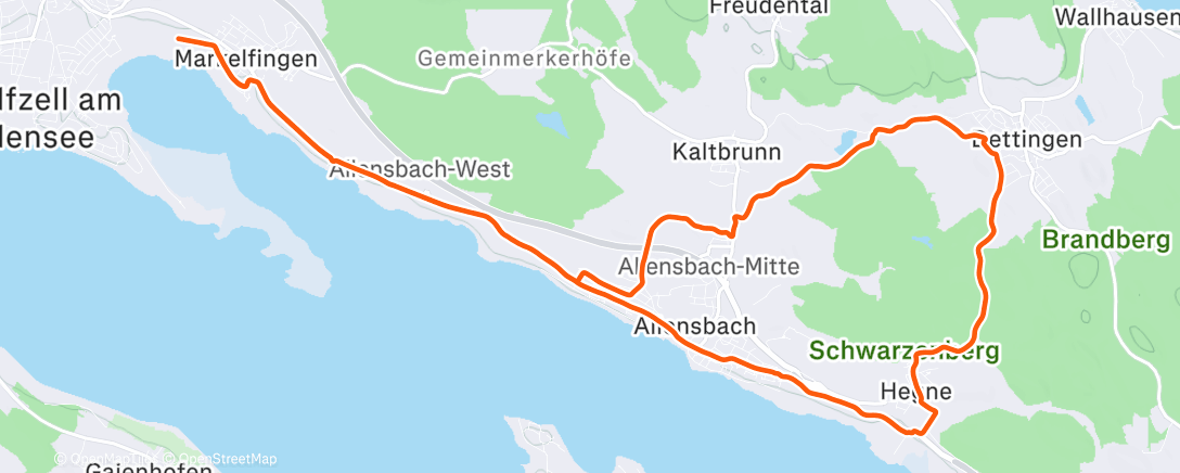 Карта физической активности (Afternoon Ride)