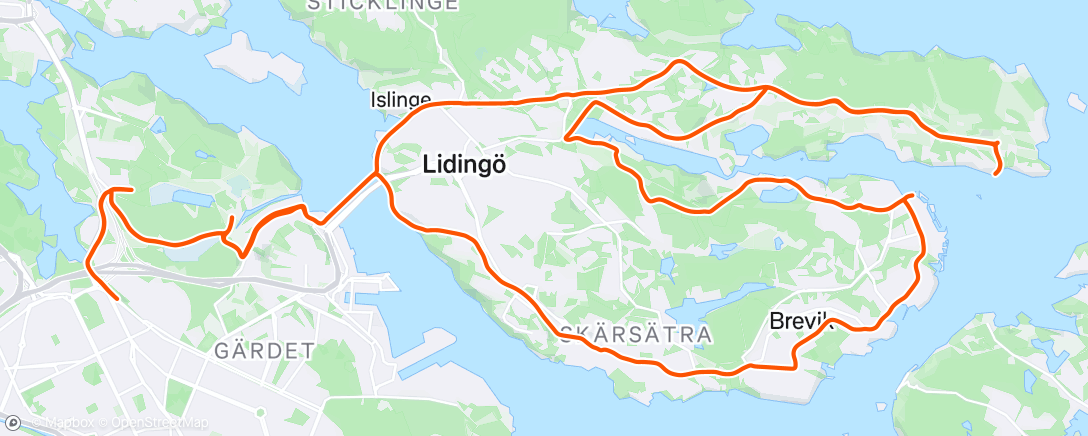 Map of the activity, Morning Ride