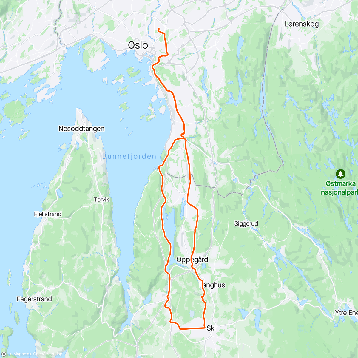 Map of the activity, Ski med Trym 🤝🏽