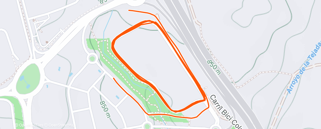 Map of the activity, Carrera a la hora del almuerzo