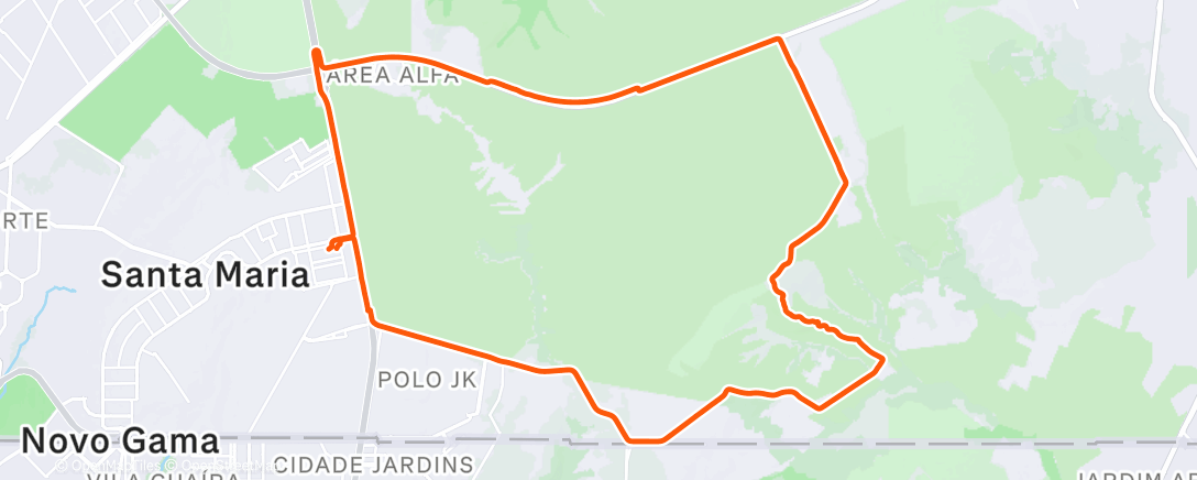 Map of the activity, Noite Passeio