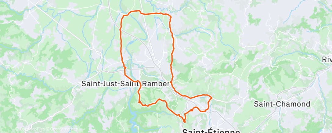 Карта физической активности (Vélo dans l'après-midi)