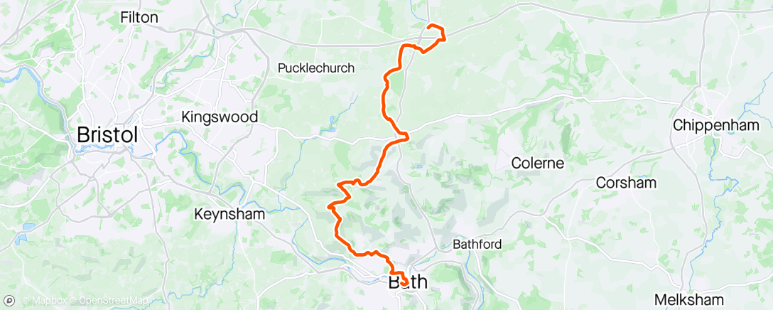 Map of the activity, Cotswolds Way Day 1