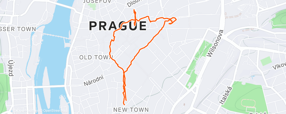 Map of the activity, Evening Walk