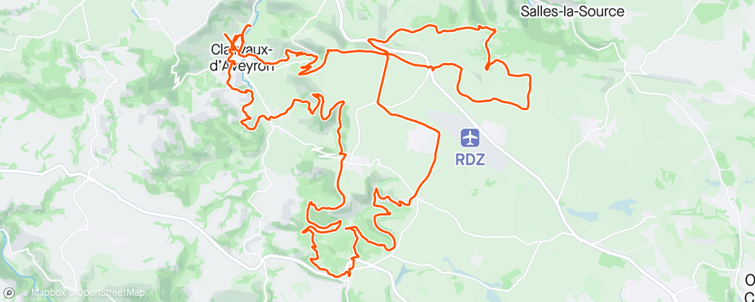 Map of the activity, Clairveaux d'Aveyron