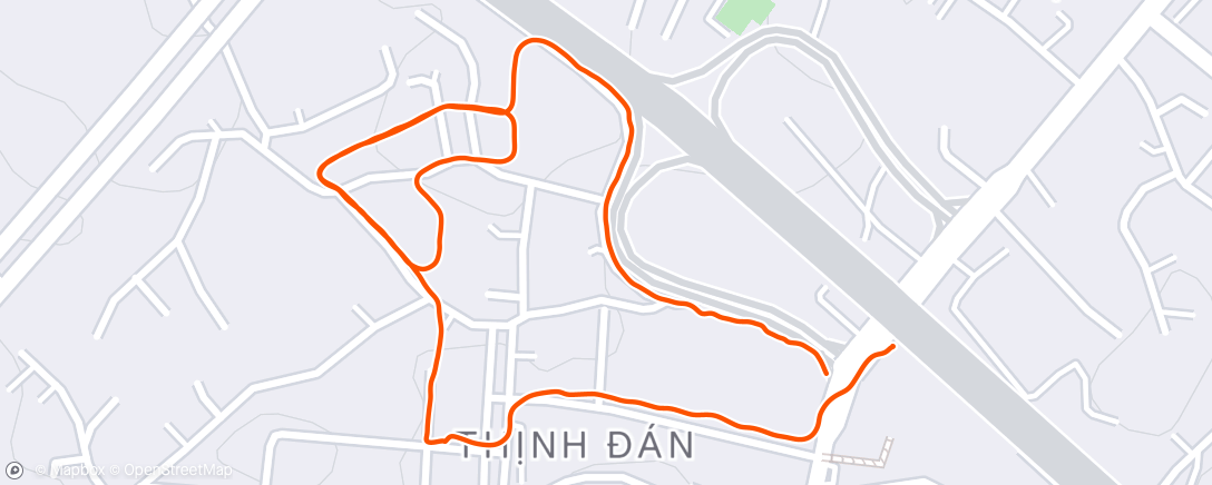 Map of the activity, Evening Run