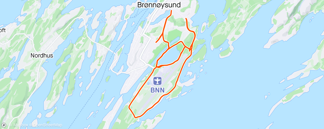 Map of the activity, Brønnøysund 🏃🏼‍♀️🤩👏🏻