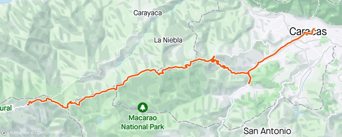 Map of the activity, Reto Colonia Tovar Mayo 2024 💪🚴