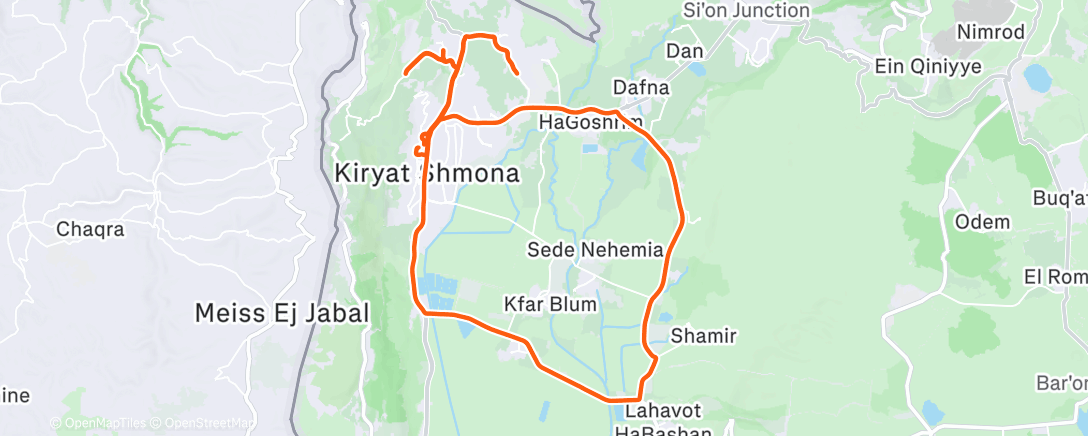 Map of the activity, Morning Ride