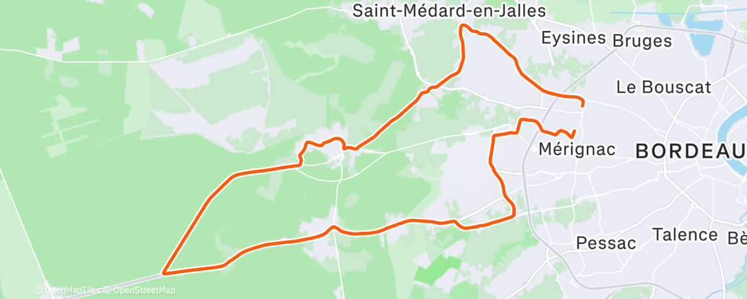 Map of the activity, Balade vélo de Noël