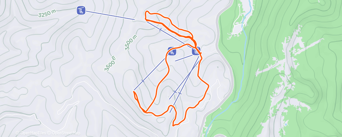 Mapa da atividade, few uphill laps...skimo: Day 12