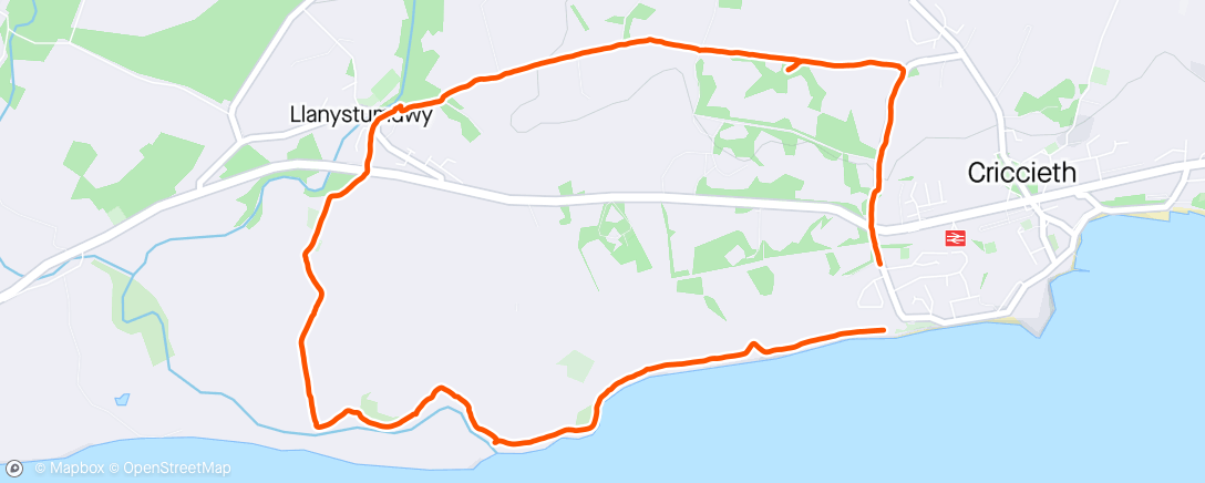 Map of the activity, Welsh walk