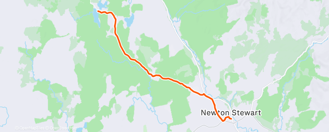 Map of the activity, Lunch Ride