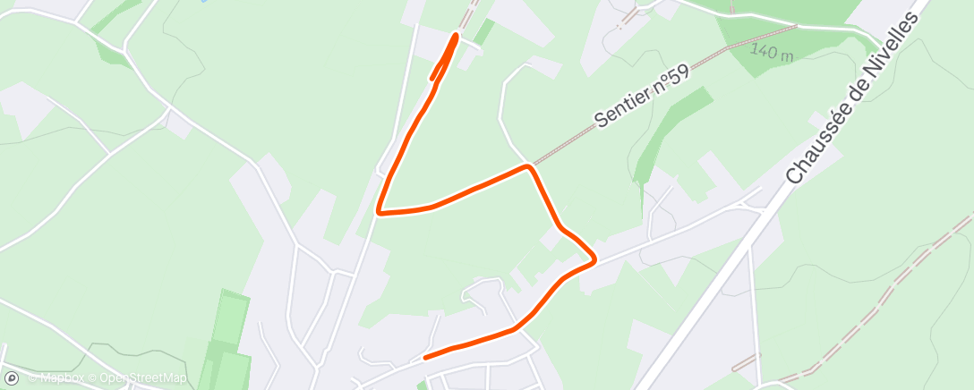 Map of the activity, Afternoon Walk