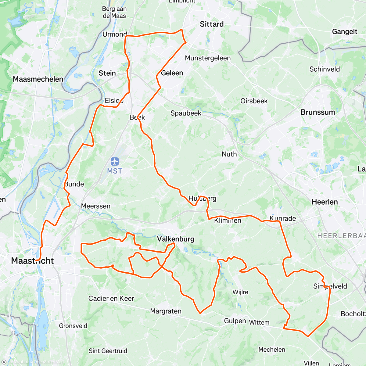 Map of the activity, Amstel gold race 🥰