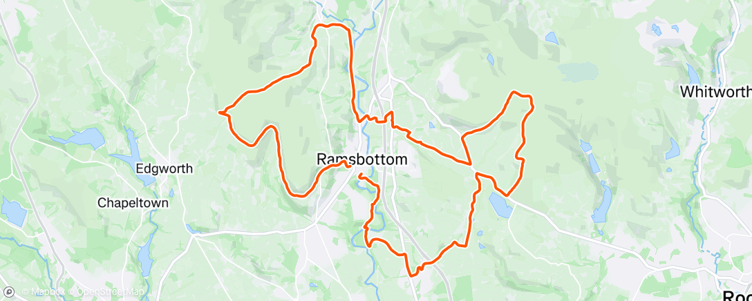 Map of the activity, Morning Mountain Bike Ride