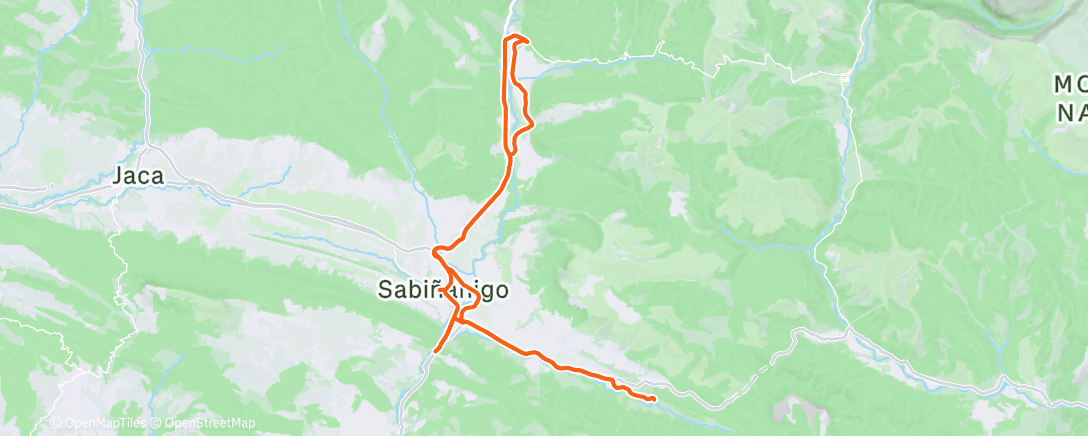 Map of the activity, Bicicleta por la mañana