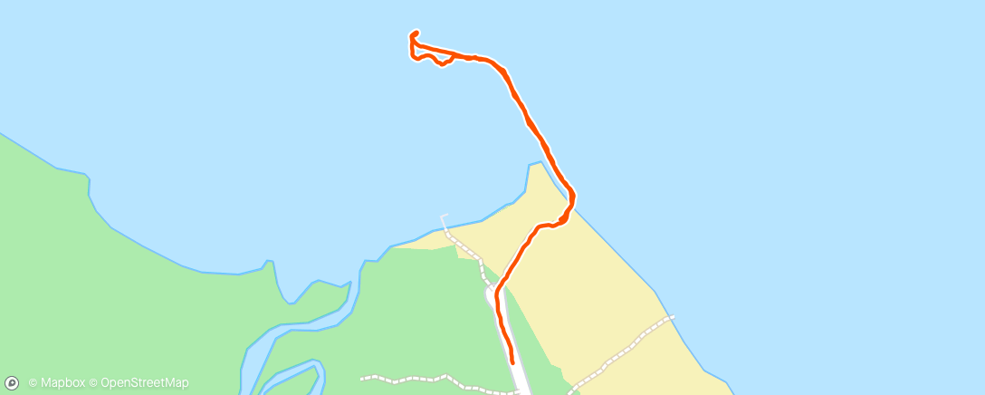 Map of the activity, beach walk with Mrs Jogfather