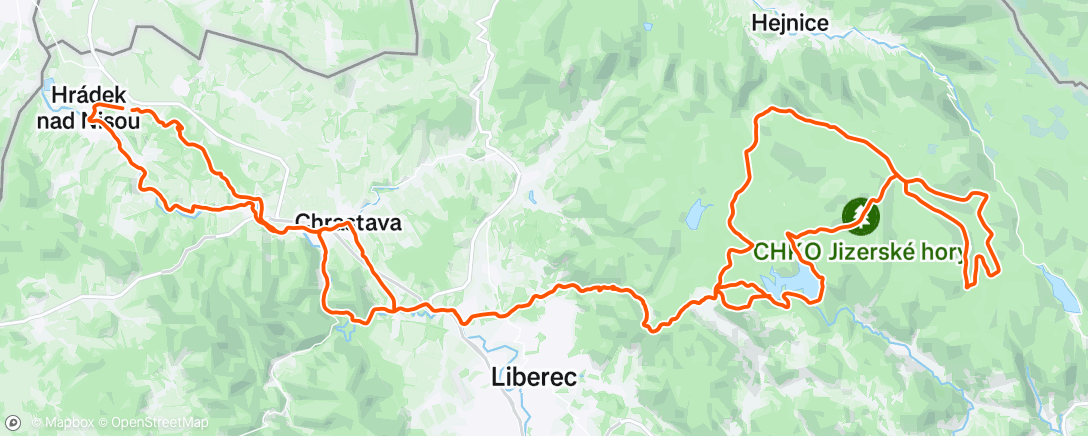 Map of the activity, Morning Mountain Bike Ride
