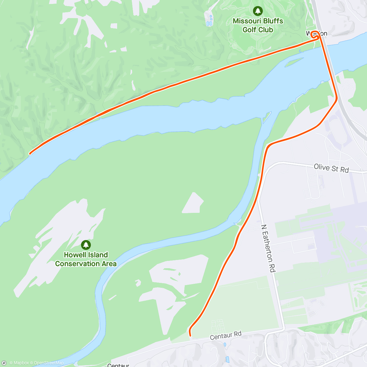 Map of the activity, Haven’t done that in a while Ride