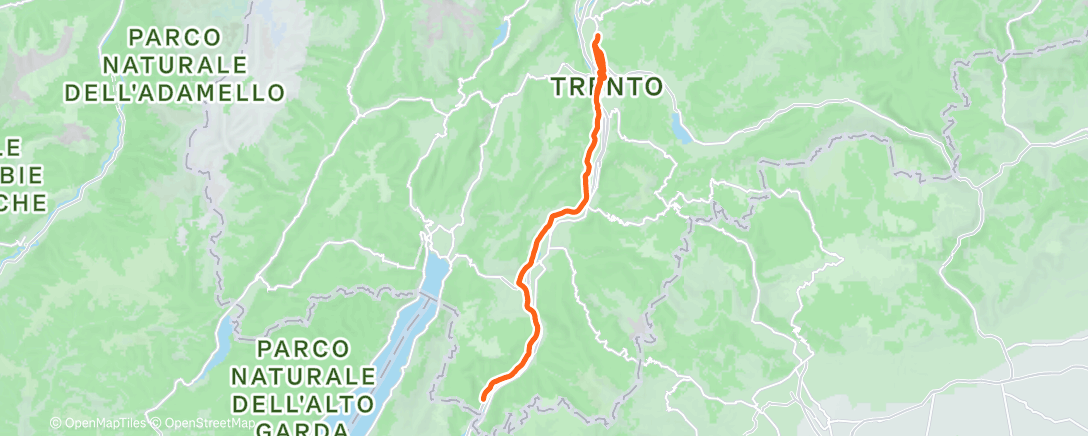 Карта физической активности (Trento - Avio e ritorno)