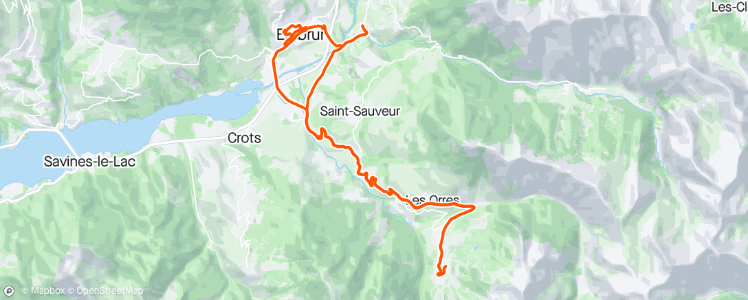 Map of the activity, Les Orres