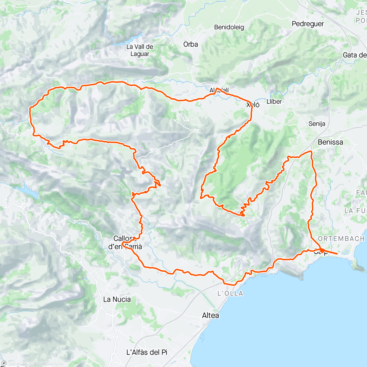 Map of the activity, Windy endurance ride 🌬