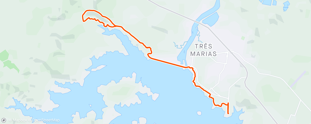 Map of the activity, 4 trilhão de bike Três Marias MG