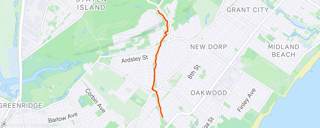 Map of the activity, Morning Trail Run