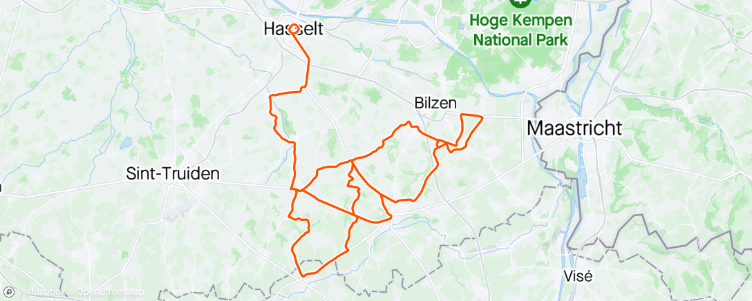 Map of the activity, De ronde van Limburg