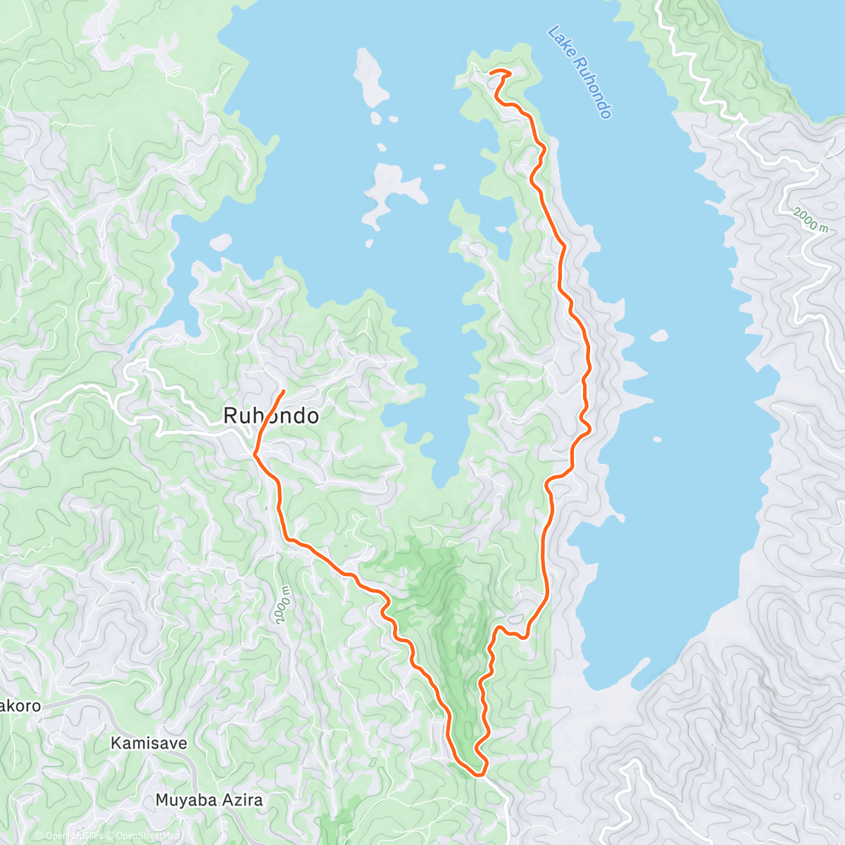 Map of the activity, ROUVY - Lake Ruhondo | Rwanda