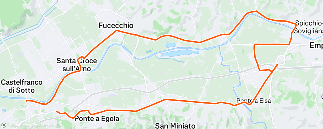 Map of the activity, Sgambata al solicchio ☀️