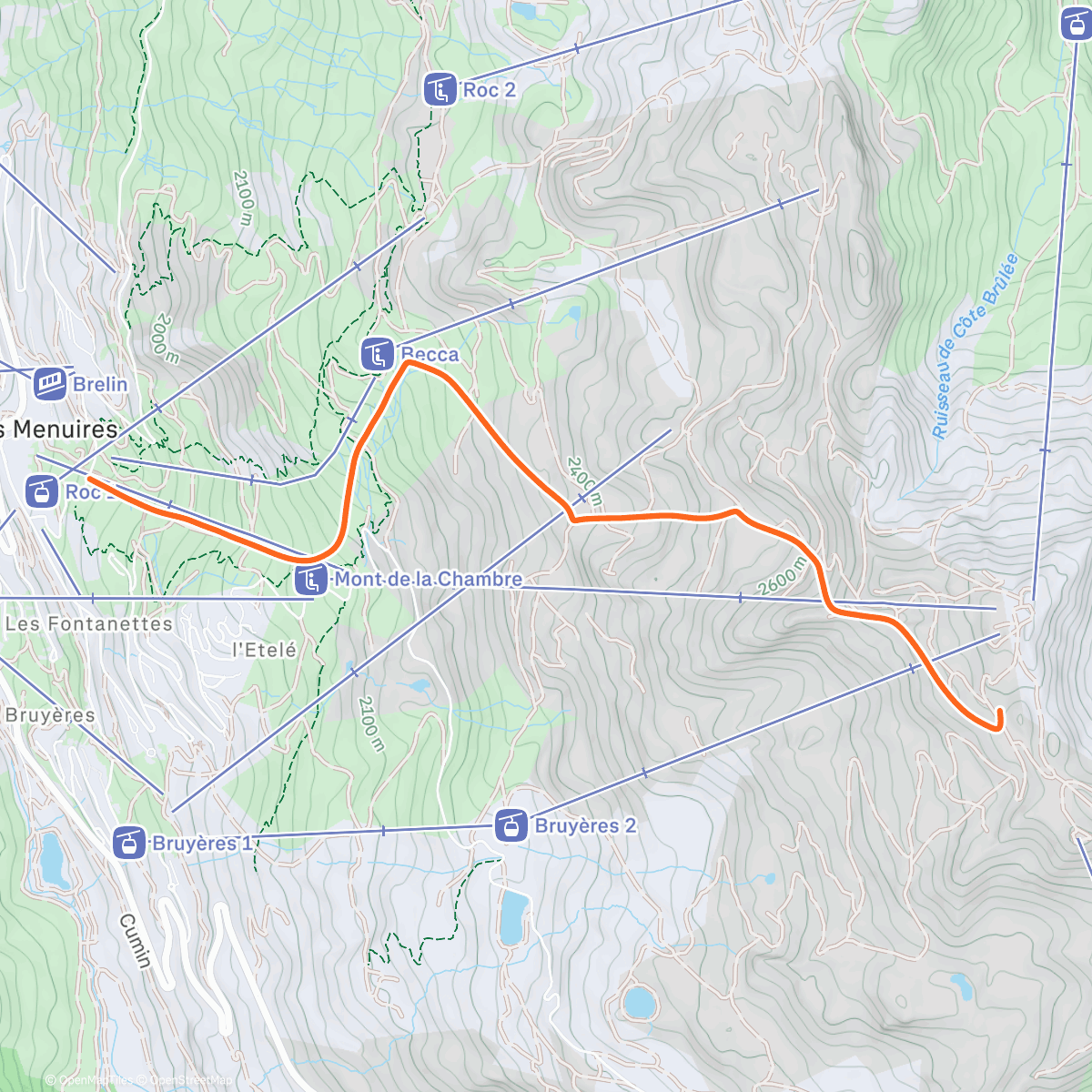 Map of the activity, Afternoon Workout