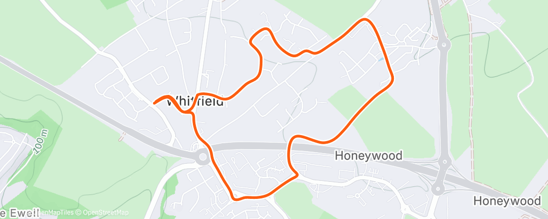 Map of the activity, Morning Run