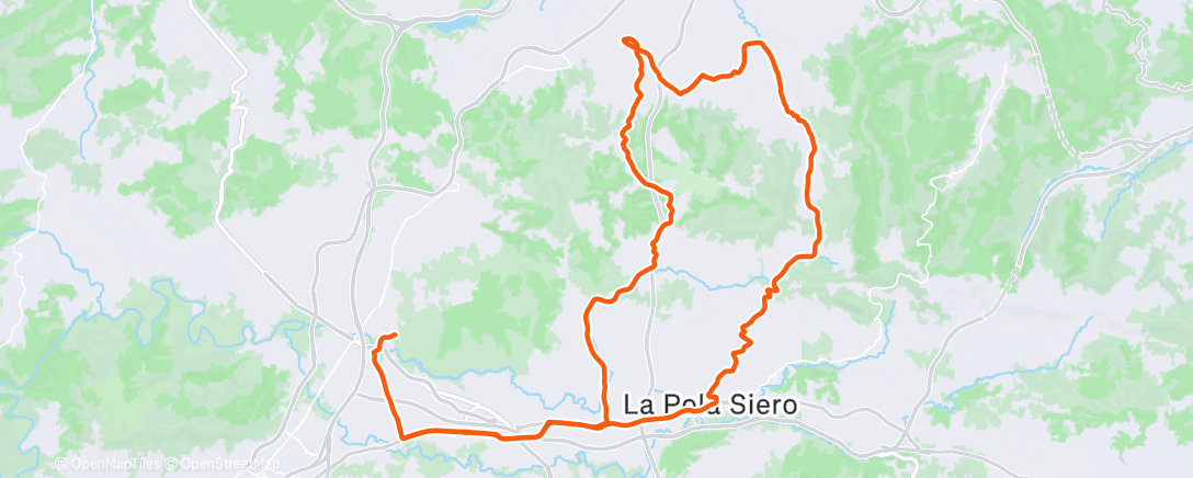 Map of the activity, Lunch Ride